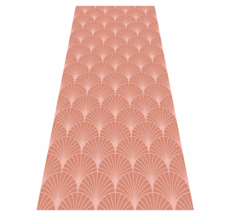 Alfombra vinílica vintage patrón arte palmeras rosa oro - TenVinilo