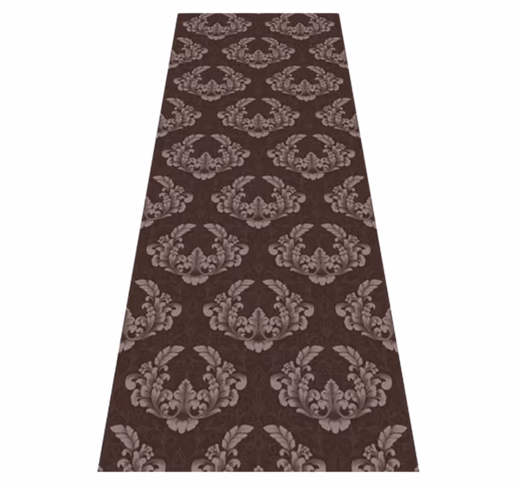 Alfombra vinílica vintage estilo damasco sin fin - TenVinilo
