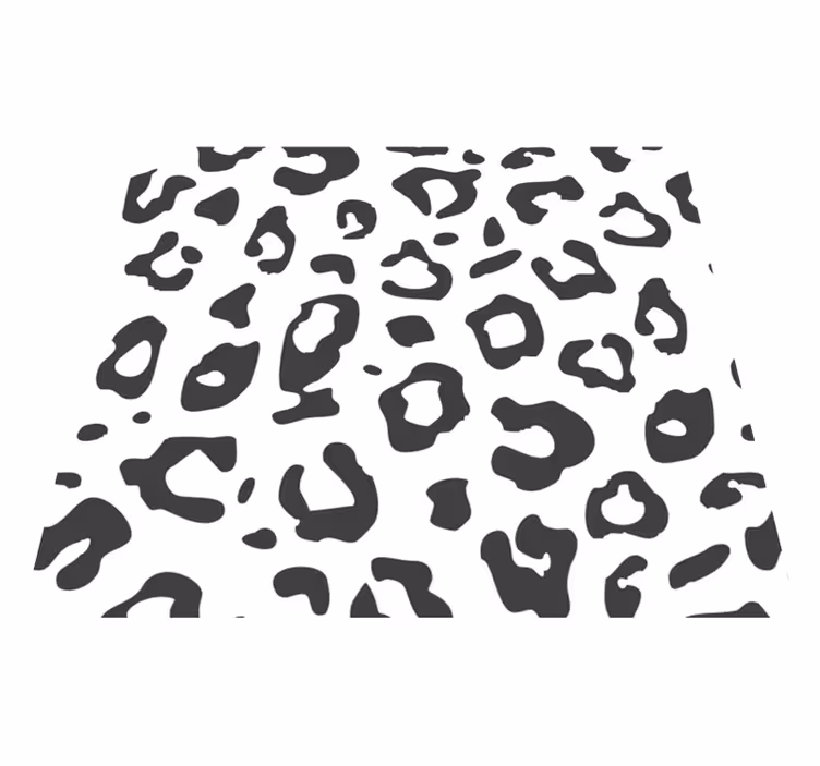 Alfombra vinílica de animales leopardo negro - TenVinilo