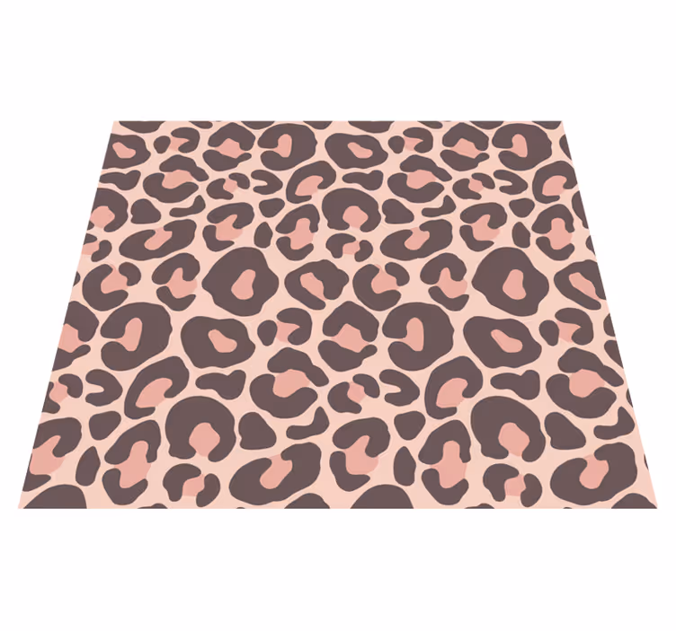 Alfombra vinílica de animales estampado de leopardo rosa - TenVinilo