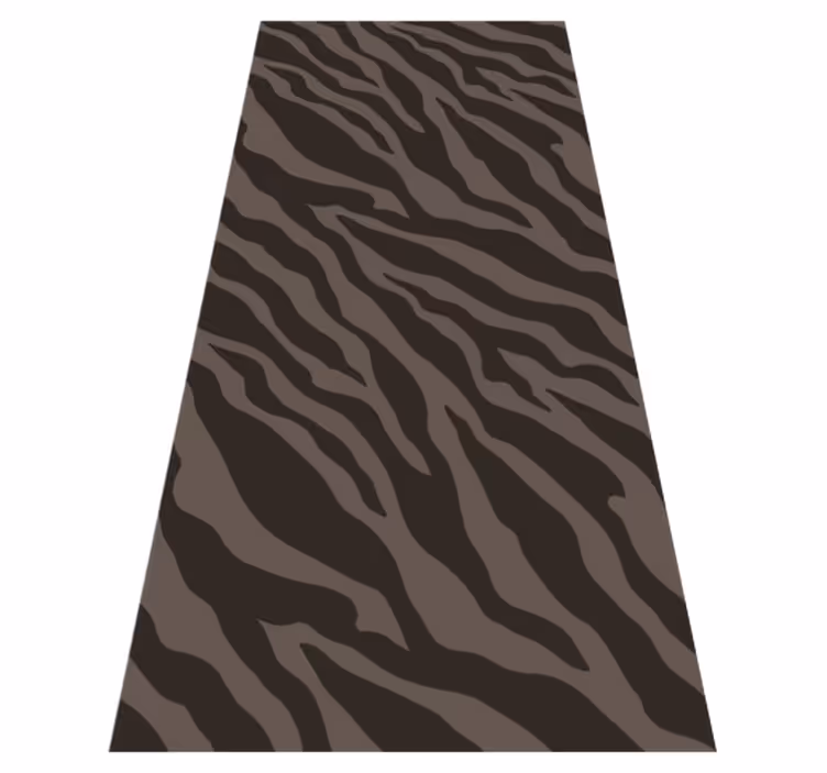 Alfombra vinílica de animales patrón cebra oscura - TenVinilo