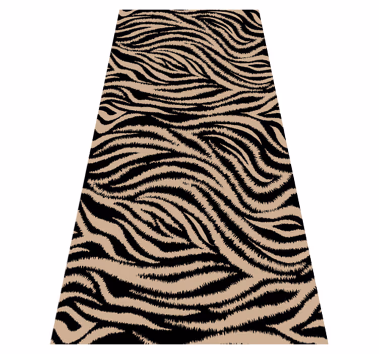 Alfombra vinílica de animales con diseño de rayas de cebra - TenVinilo