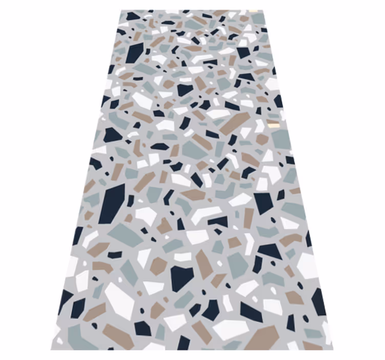 Alfombra vinílica textura colores neutros terrazzo - TenVinilo