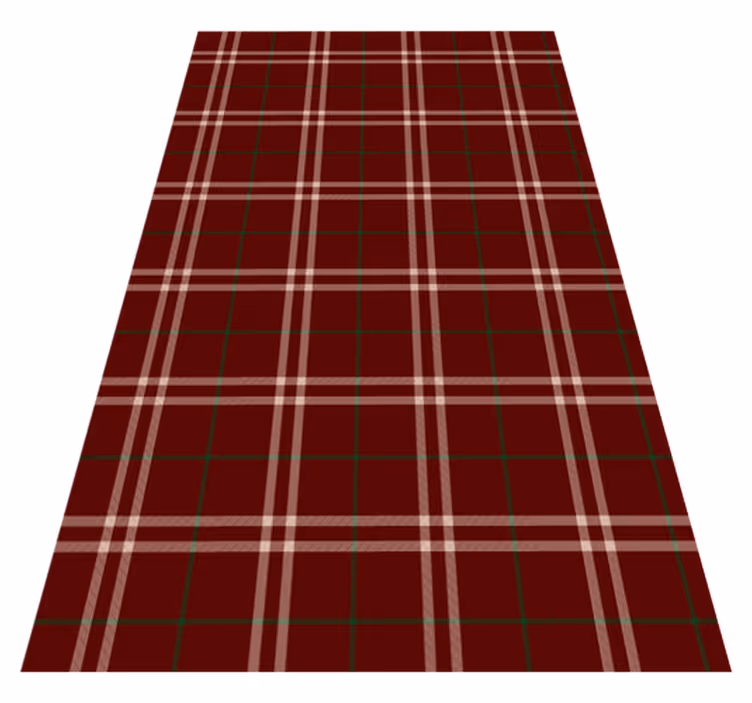 Alfombra vinílica vintage de baldosas gingham - TenVinilo