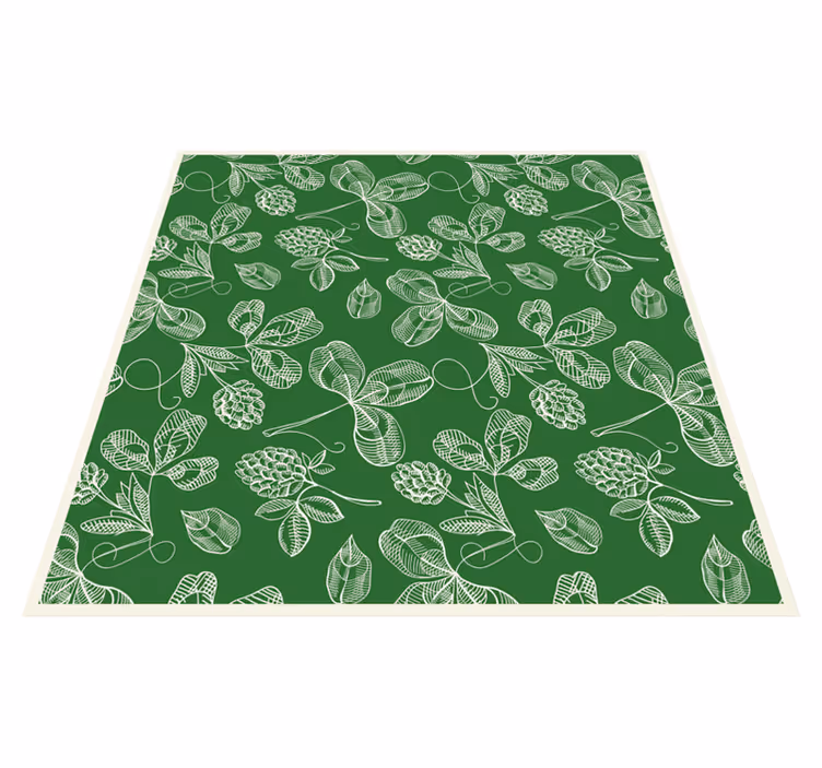 Alfombra vinílica vintage con patrón de ramas de magnolia - TenVinilo