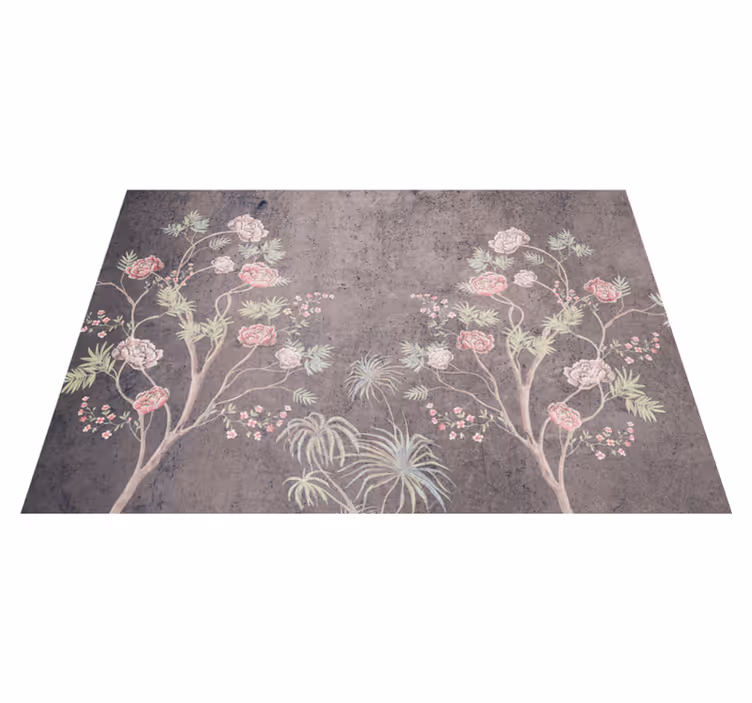 Alfombra vinílica vintage árbol de rosas vintage - TenVinilo