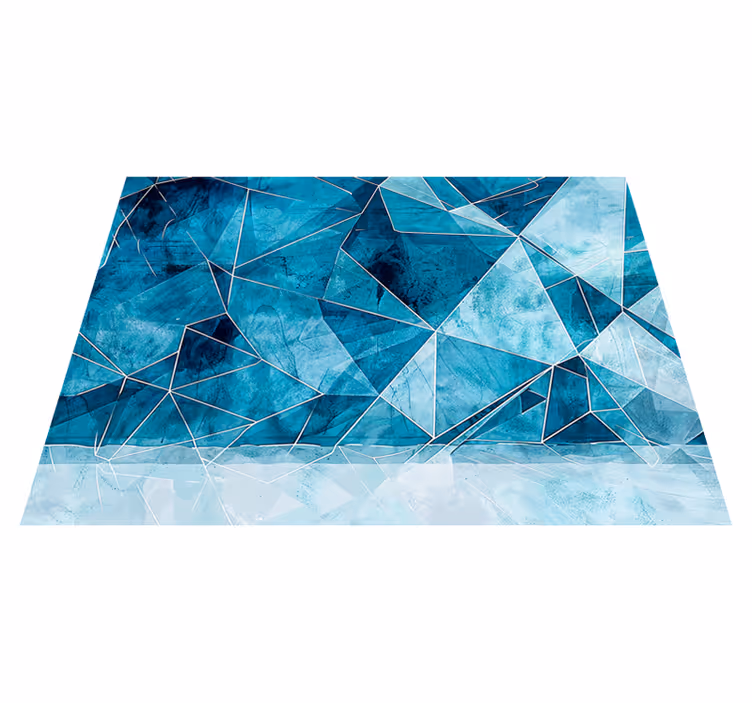 Alfombra vinílica textura azul fracturado - TenVinilo