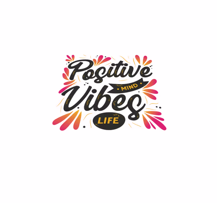 Alfombra vinílica frase mentalidad positiva vibras positivas - TenVinilo