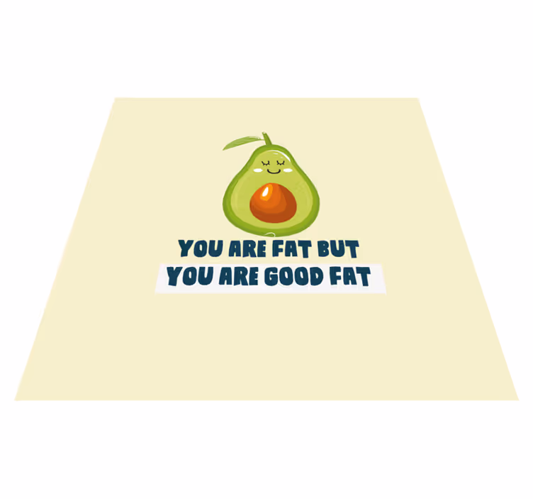 Alfombra vinílica frase aguacate divertido - TenVinilo