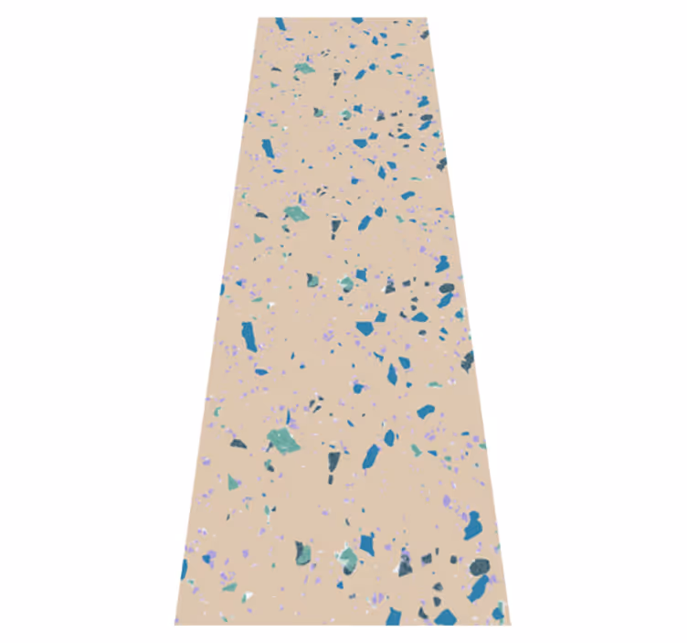 Alfombra vinílica textura piedra terrazzo colorida - TenVinilo