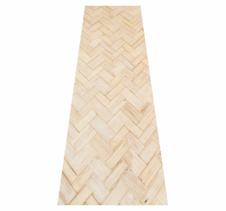 Alfombra vinílica textura estilo madera espiga blanca - TenVinilo