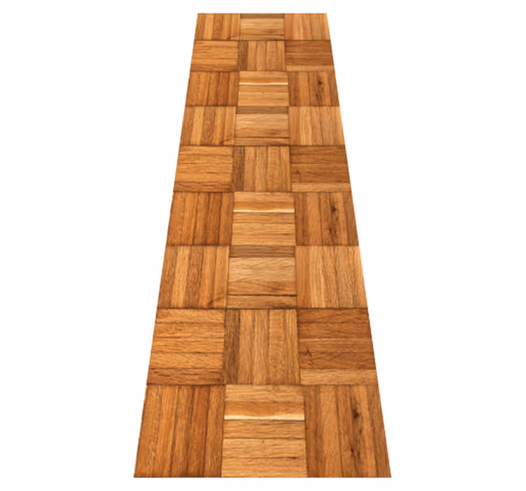 Alfombra vinílica textura azulejos de madera marrón - TenVinilo