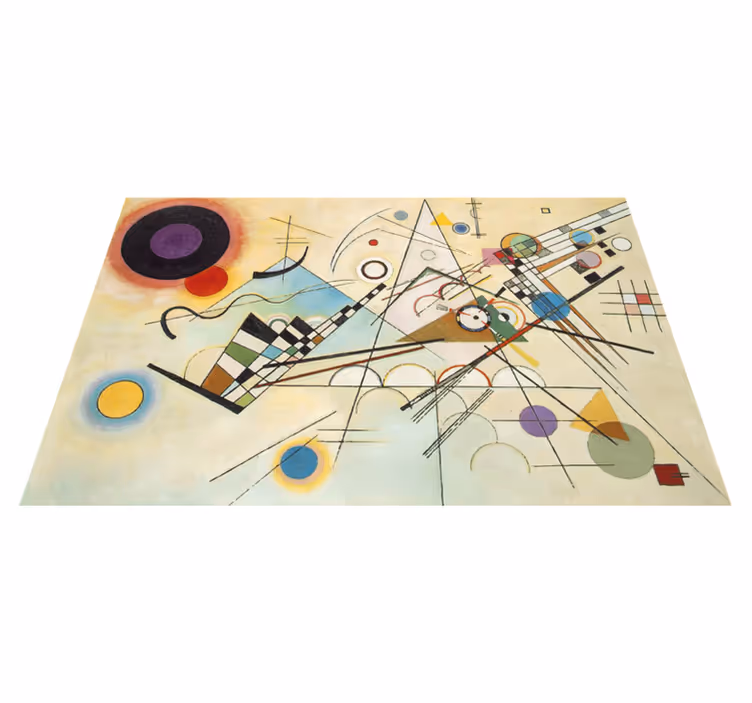 Alfombra vinílica geométrica arte geométrico asombroso - TenVinilo
