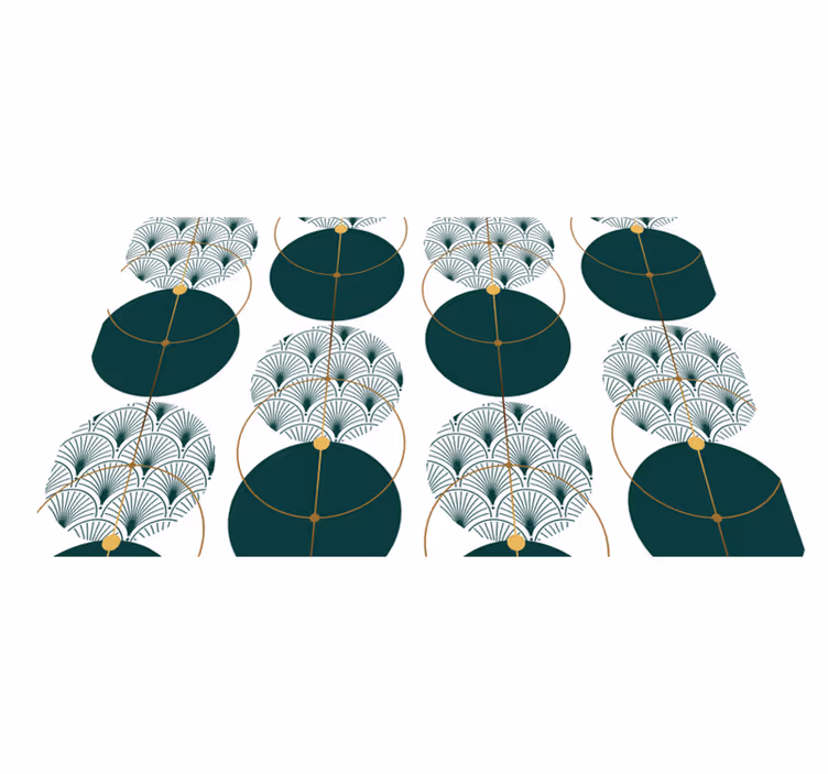 Alfombra vinílica geométrica estilo glamuroso - TenVinilo
