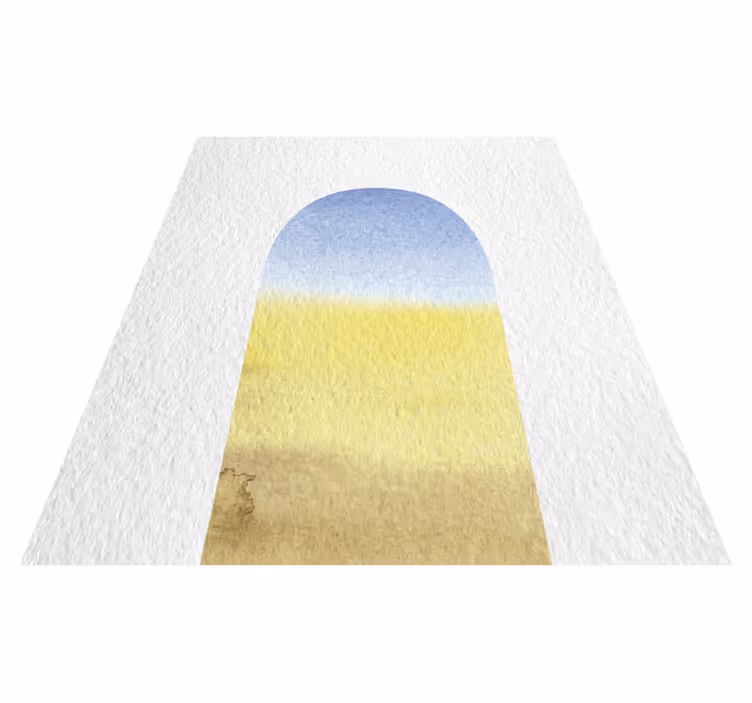 Alfombra vinílica geométrica arco iris acuarela - TenVinilo