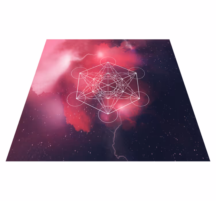 Alfombra vinílica geométrica metatrón - TenVinilo