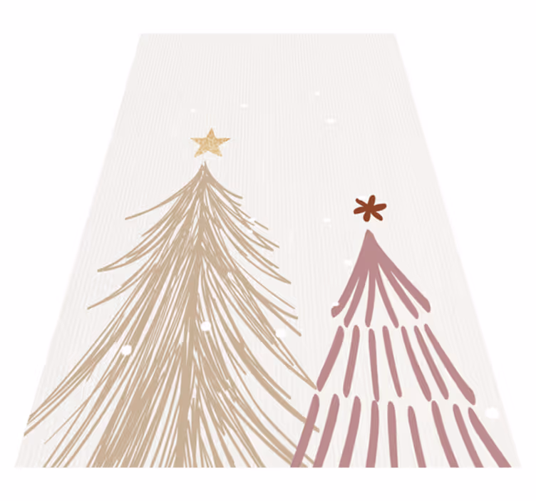 Alfombra vinílica navidad Árbol de navidad minimalista - TenVinilo