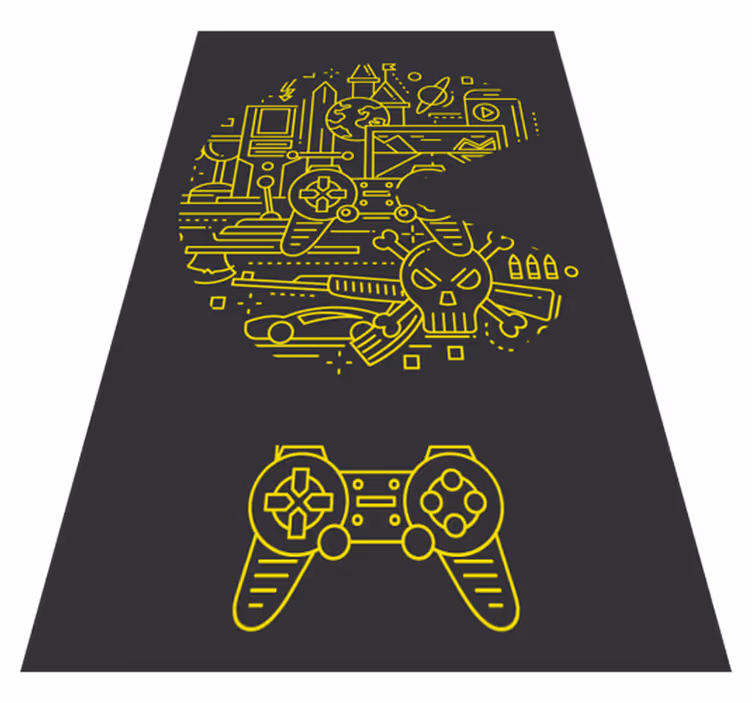 Alfombra vinílica juegos chupete amarillo - TenVinilo