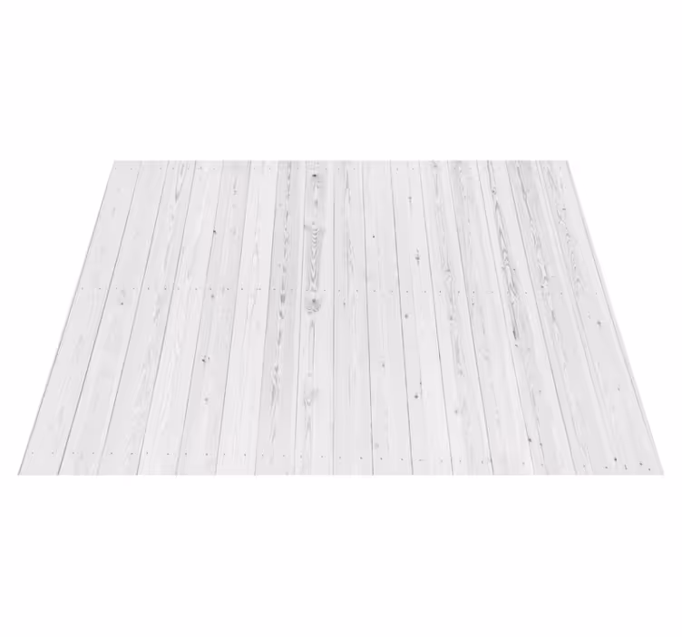 Alfombra vinílica recibidor diseño madera blanca vintage - TenVinilo