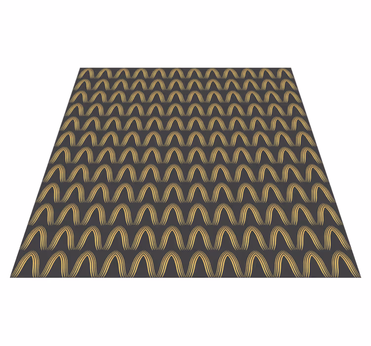 Alfombra vinílica recibidor colores abstractos dorado y gris - TenVinilo