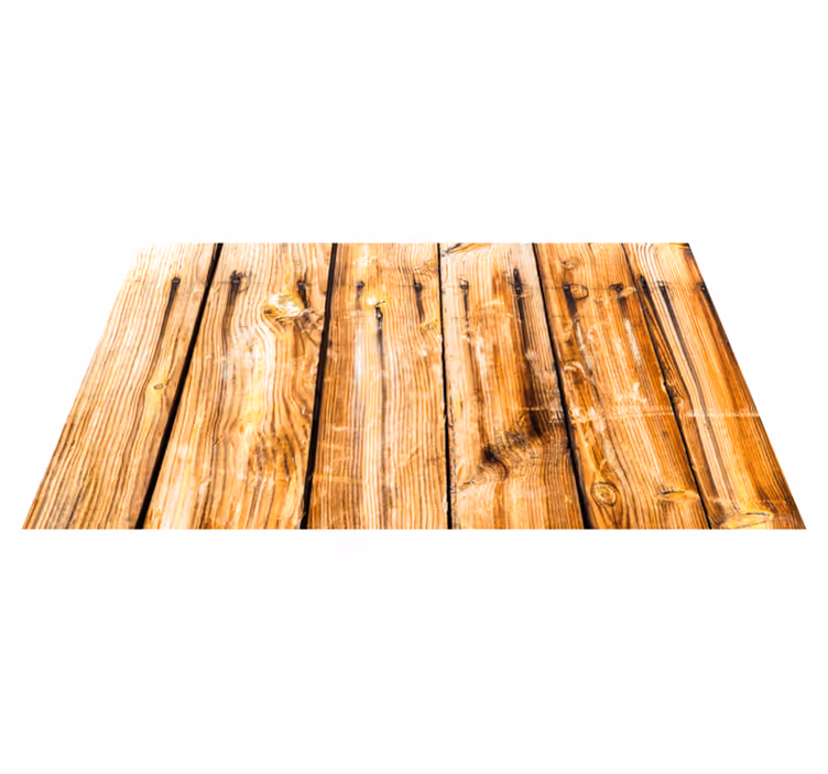 Alfombra vinílica recibidor tablones de madera crudos - TenVinilo