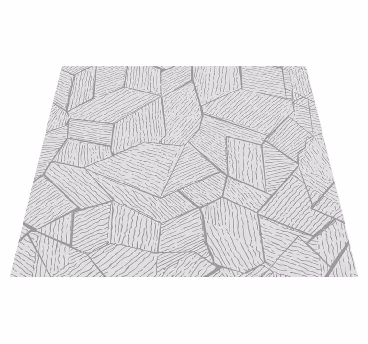 Alfombra vinílica gris efecto tela africana - TenVinilo