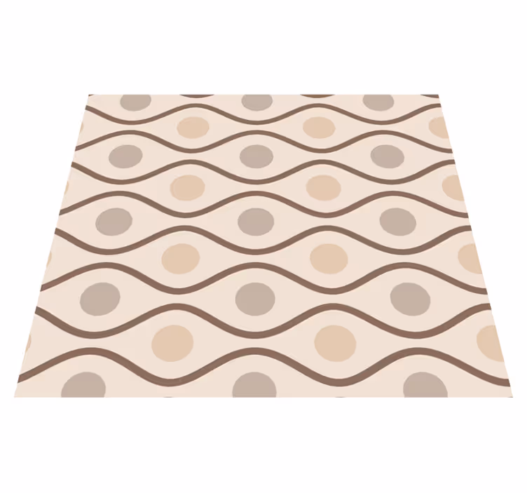 Alfombra vinílica beige estilo años 70 - TenVinilo