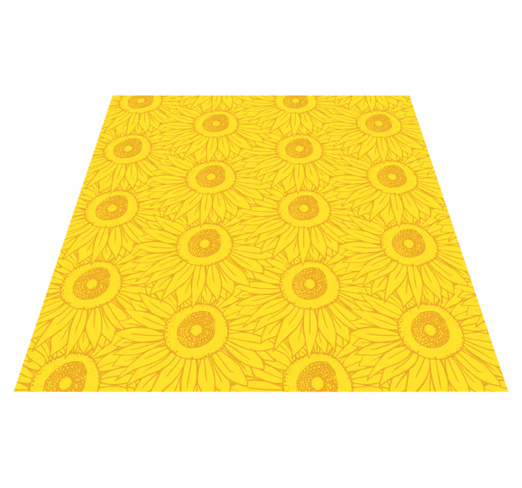 Alfombra vinílica amarilla tonos de girasol claros - TenVinilo