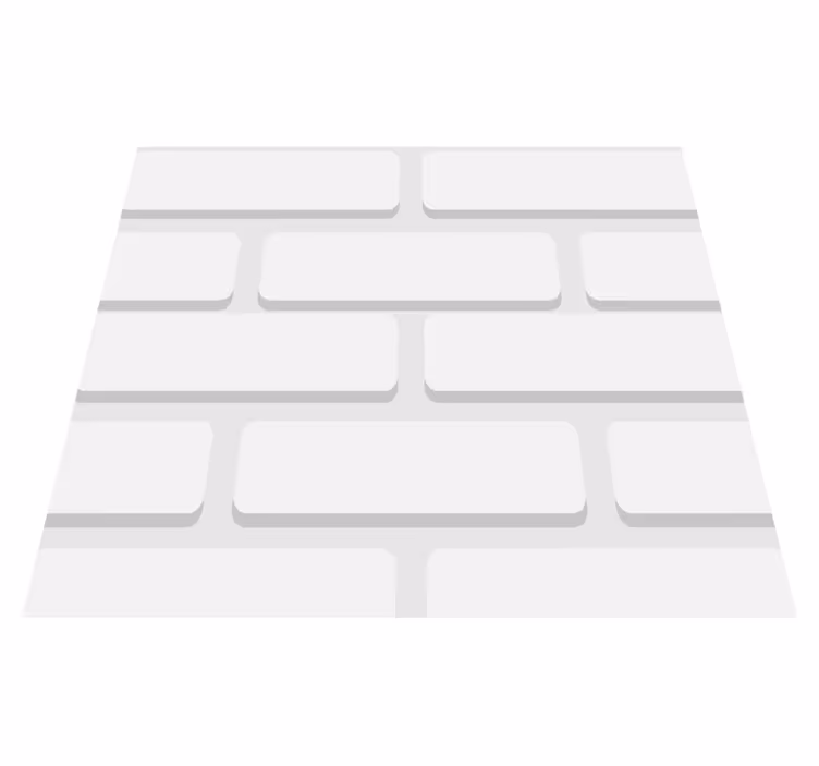 Alfombra vinílica blanca ladrillo blanco - TenVinilo