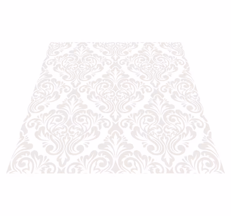 Alfombra vinílica blanca damasco blanco - TenVinilo