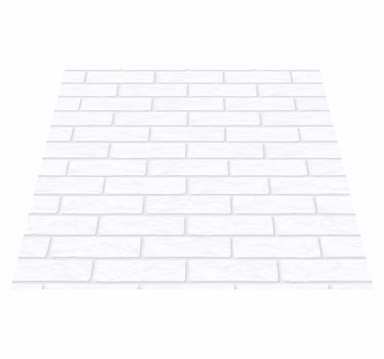 Alfombra vinílica blanca diseño de ladrillo blanco - TenVinilo