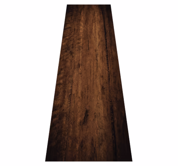 Alfombra vinílica marrón madera oscura cruda patinada - TenVinilo