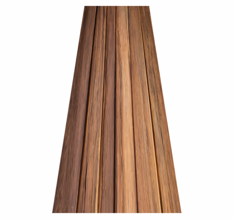 Alfombra vinílica marrón pared y suelo madera envejecida - TenVinilo