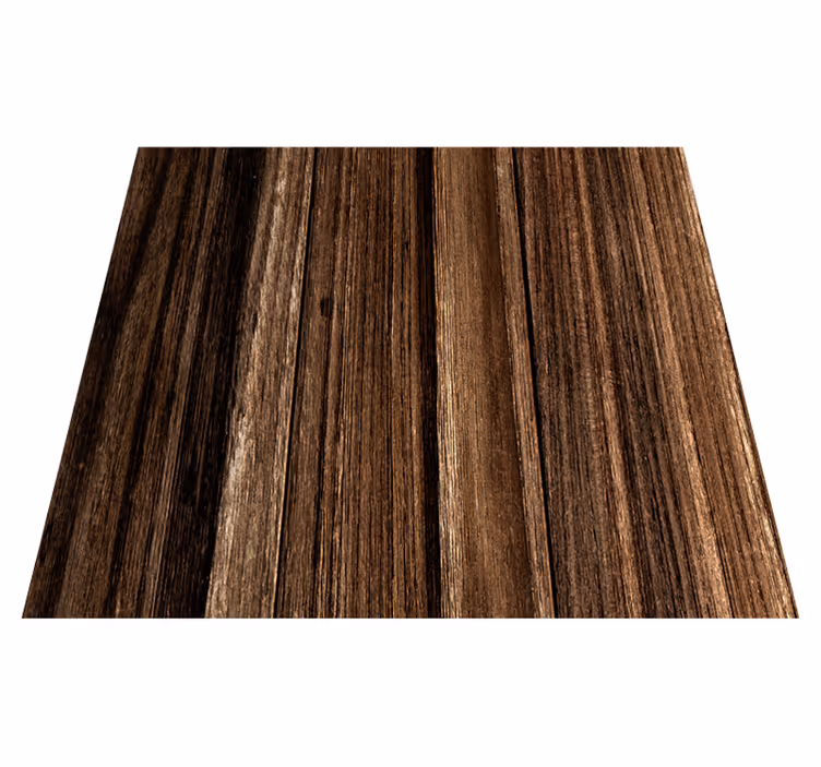 Alfombra vinílica marrón efecto panel de madera elegante - TenVinilo