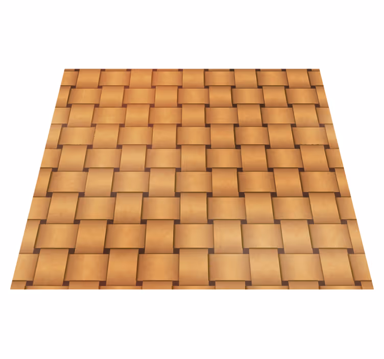 Alfombra vinílica marrón efecto madera - TenVinilo