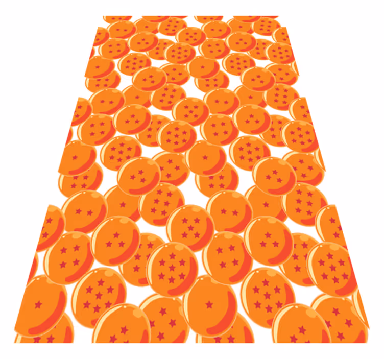 Alfombra vinílica naranja dragon balls - TenVinilo