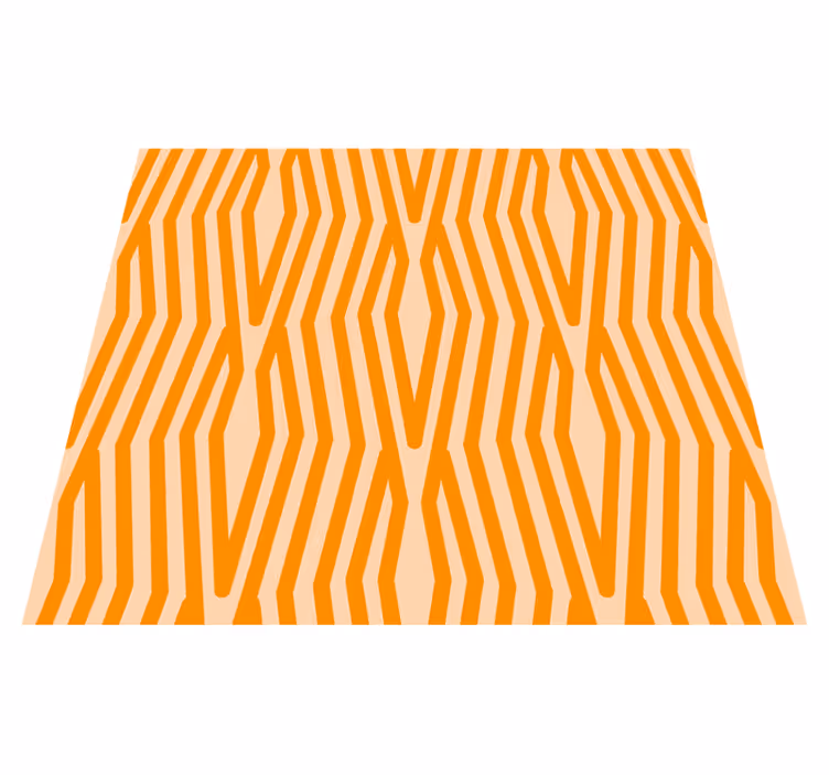 Alfombra vinílica naranja patrón abstracto - TenVinilo
