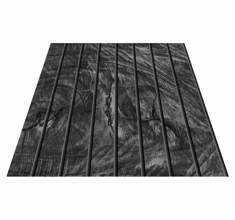 Alfombra vinílica negra tablones de madera - TenVinilo