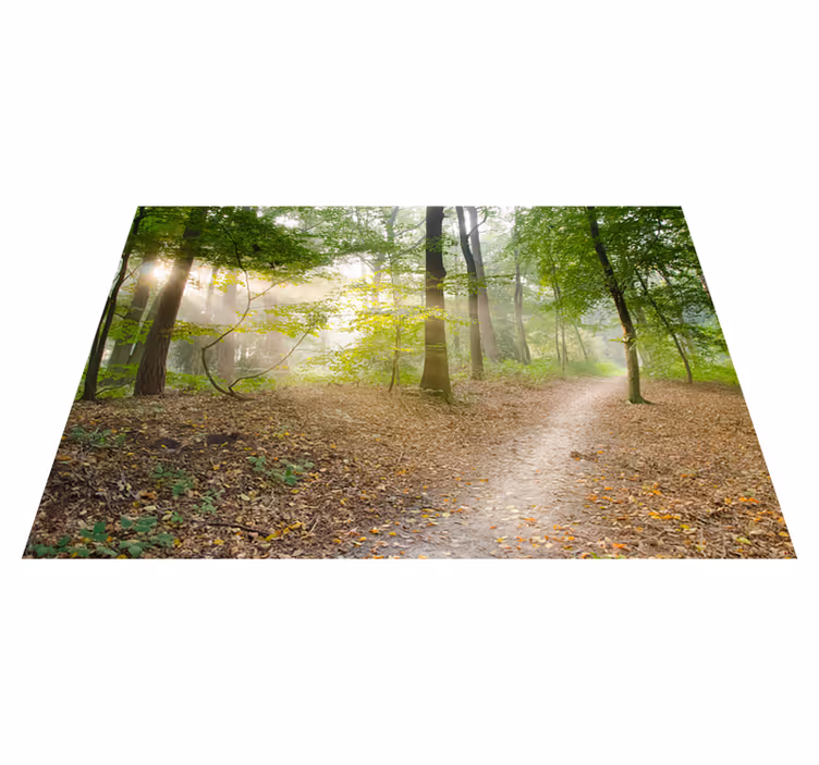 Alfombra vinílica verde camino de serenidad - TenVinilo