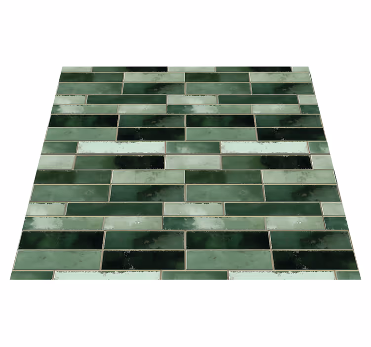 Alfombra vinílica verde verde largo - TenVinilo
