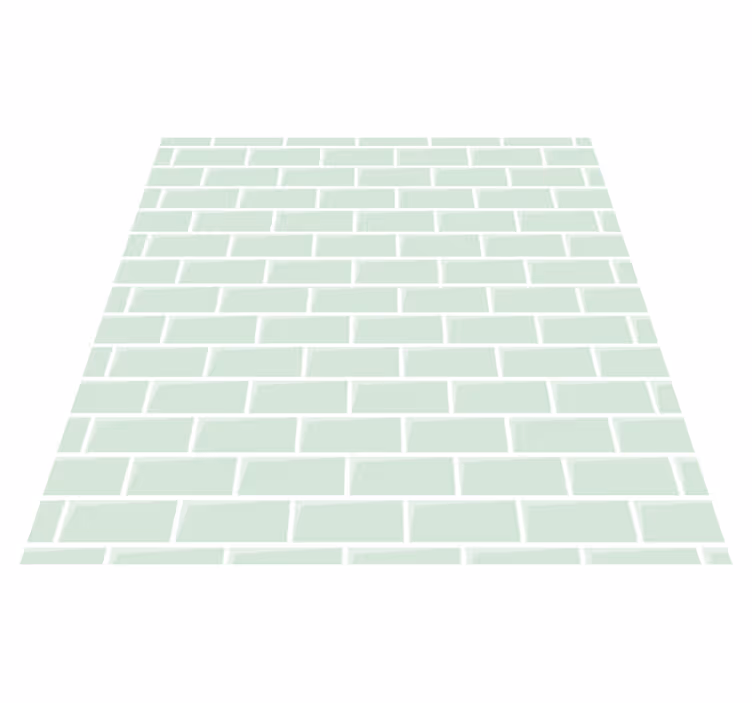 Alfombra vinílica verde adhesivo de ladrillos para cocina - TenVinilo