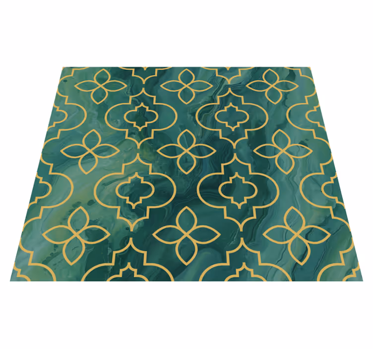 Alfombra vinílica verde turquesa - TenVinilo