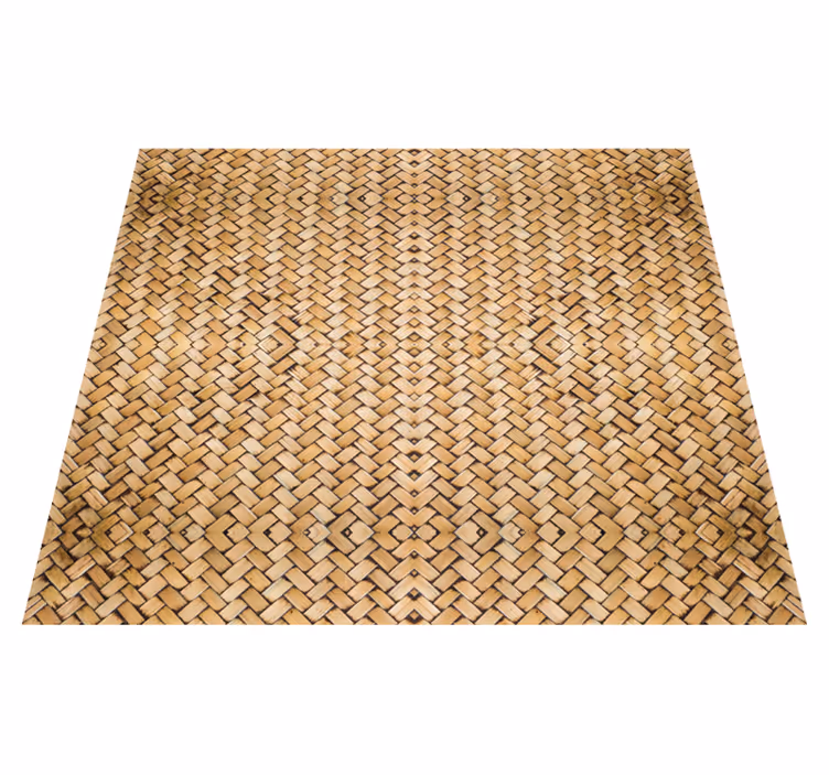 Alfombra vinílica exterior efecto tejido de bambú - TenVinilo