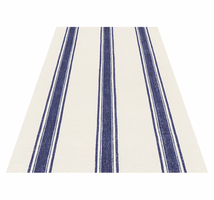 Alfombra vinílica exterior líneas verticales azul marino - TenVinilo