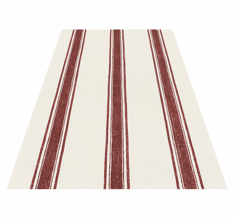 Alfombra vinílica exterior líneas verticales rojas - TenVinilo