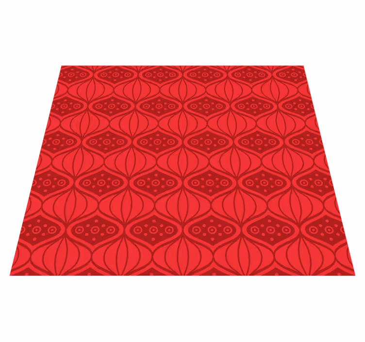 Alfombra vinílica roja estilo oriental - TenVinilo