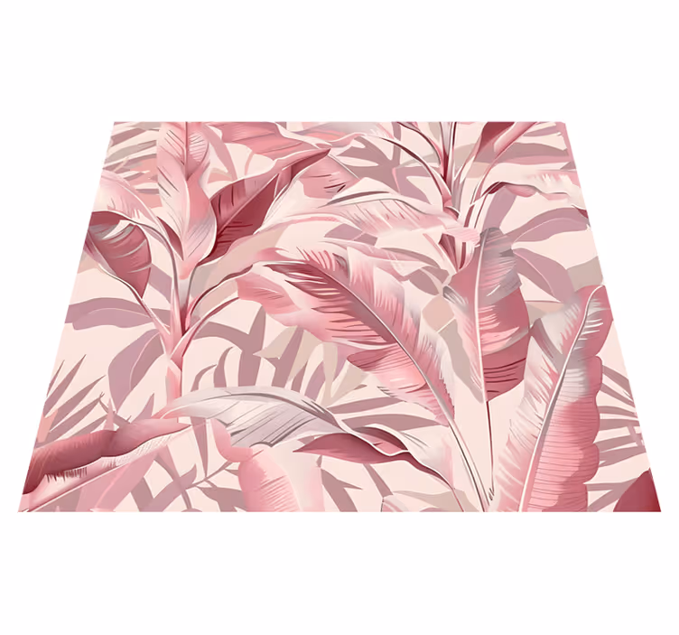 Alfombra vinílica rosa selva tropical - TenVinilo