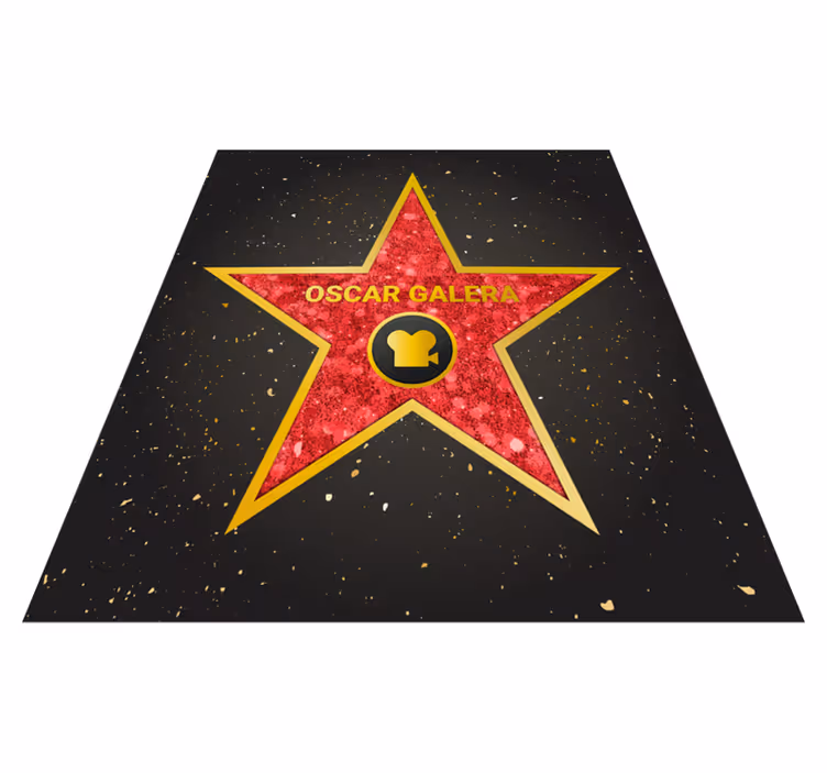 Alfombra vinílica estrellas acento personalizable hollywood - TenVinilo