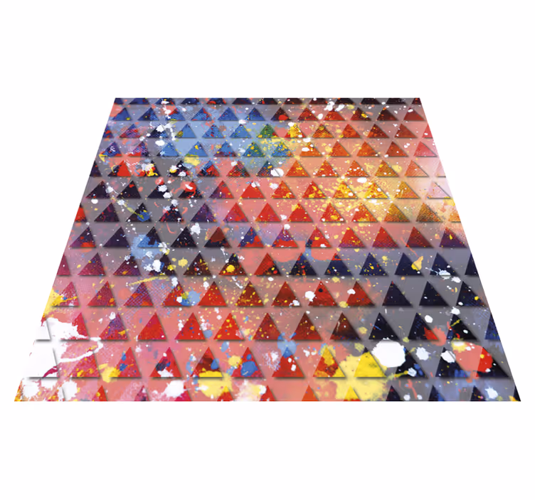 Alfombras de vinilo triángulo manchas de pintura - TenVinilo
