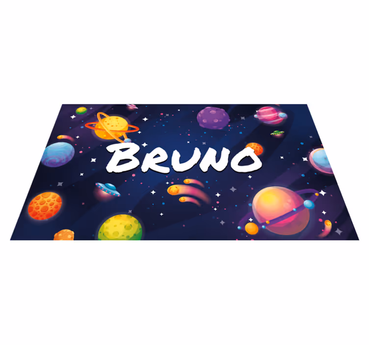 Alfombra vinílica infantil diseño espacial personalizable - TenVinilo